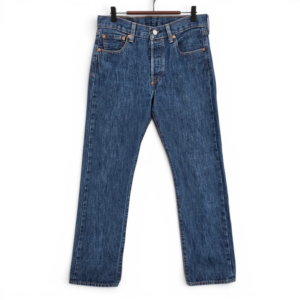 Levi's 501 Jeans Mens 30x30 Dark Wash Button Fly Straight Leg‎ 100% Cotton